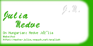 julia medve business card